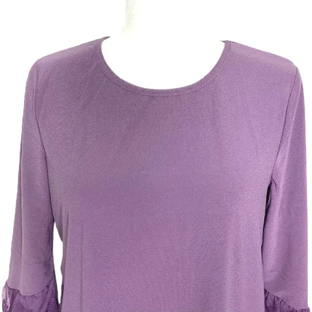 Love Scarlett Tops Long Sleeve Neck Women's Blouses Violet Kiss Size M - Picture 5 of 11